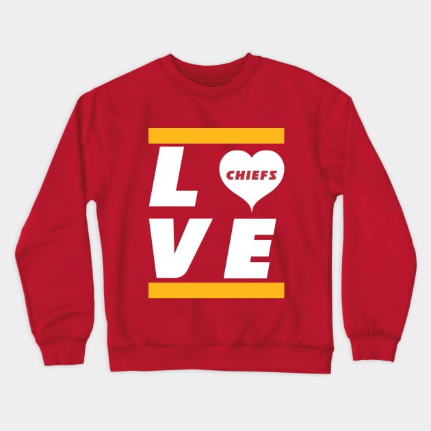 Chiefs Love Crewneck Sweatshirt by FootballBum